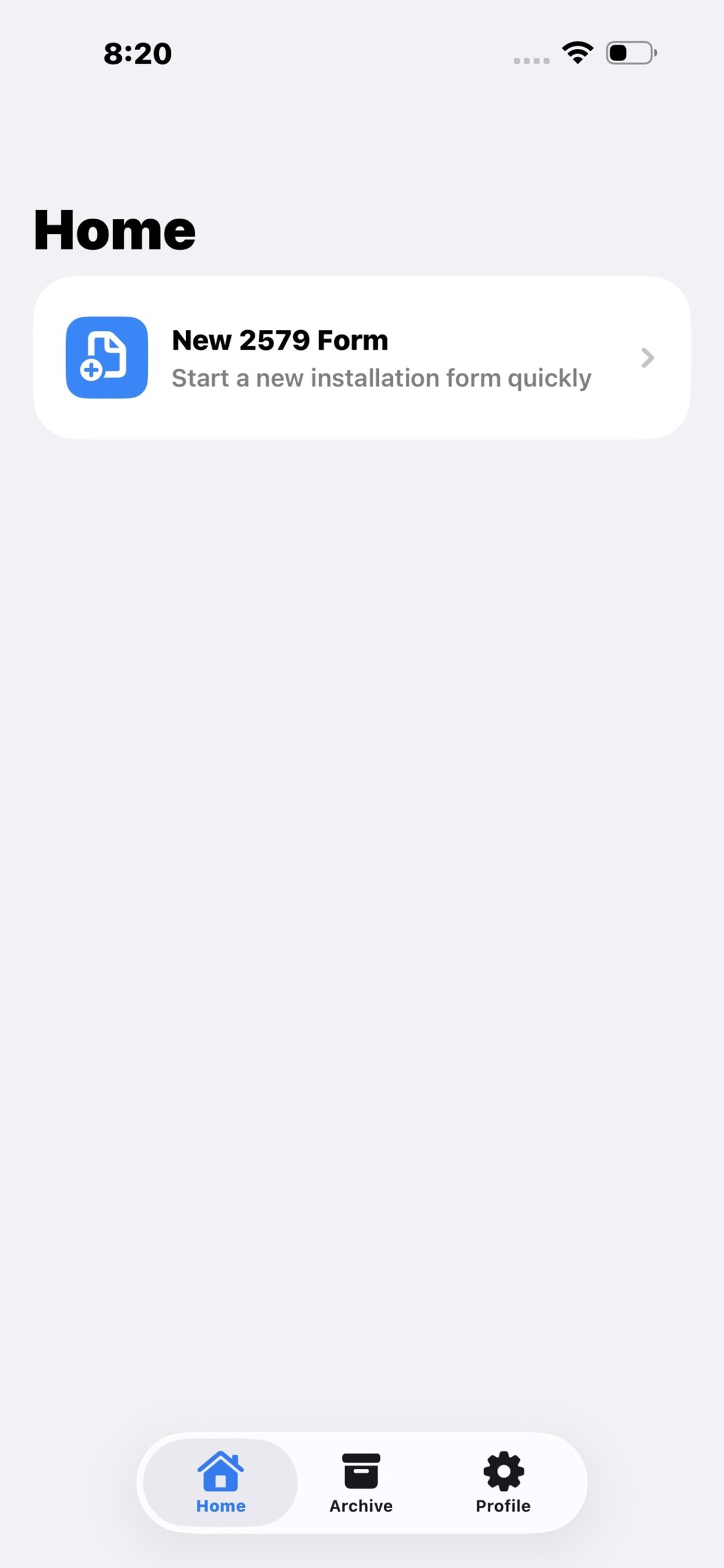 2579 Form App
